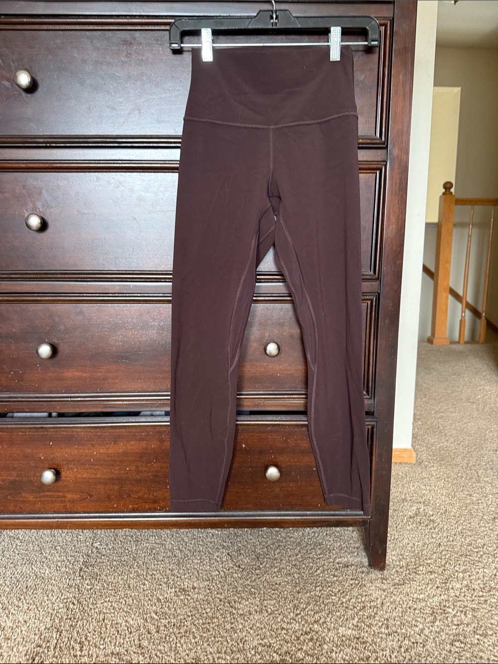 Lululemon High-Waisted Align Leggings in Dark Brown